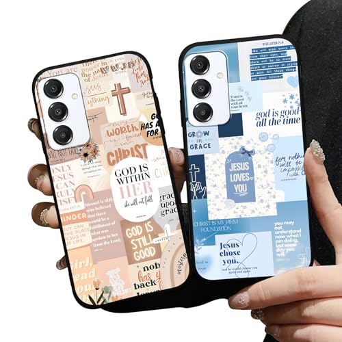 2 Pack Collage Jesus Cross Phone Case for Samsung Galaxy A16 5G 6.7", Aesthetics Christian Bible Verse Quotes Cases for Girls Boy, Soft TPU Slim Shockproof Protective Cases for Samsung A16 - color: Bible Verse, size: for Samsung Galaxy A16 5G