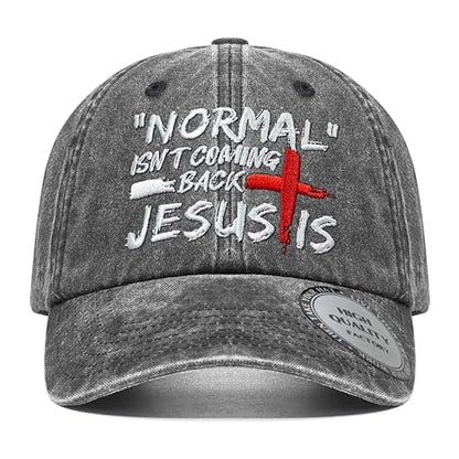 Christian Hats for Men Women,Jesus Cross Hat Christian Religious Gifts for Birthday/Christmas - color: 242.grey