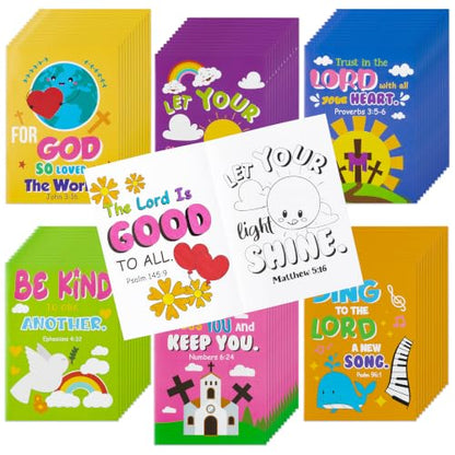 Dvbonike 72Pcs Bible Coloring Books Religious Theme DIY Color-in Pages - color: A-Bible Style ① (72Pcs)
