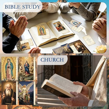 240 Pcs Catholic Holy Prayer Cards Gifts Religious Saints Tracts - style: Catholic