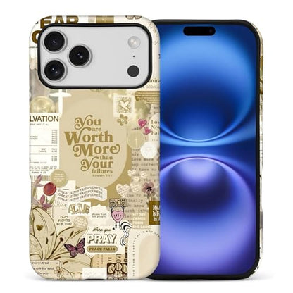 Case for iPhone 17 Pro Max/18 Pro Max,Anti Drop Scratch Frosted Protective Cover Case-Cross Bible Collage Pattern - color: Cross Bible Collage Pattern, size: iPhone 17 Pro Max/18 Pro Max