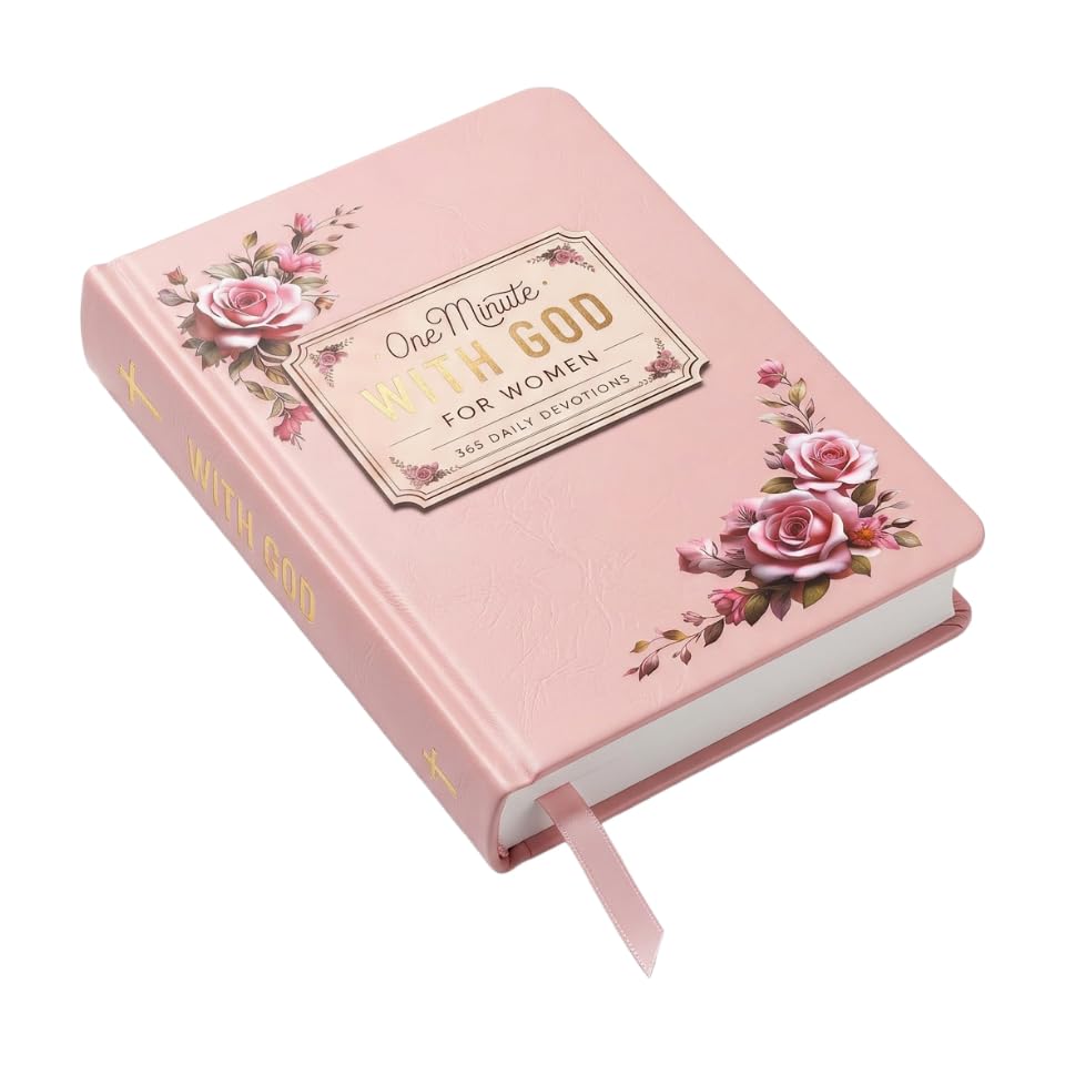One Minute with God for Women: 2026 Daily Devotional & Prayer Journal - 365 Days Scripture, Reflection & Gratitude with Bible Verses - Christian Gifts for Women, Pink Hardcover