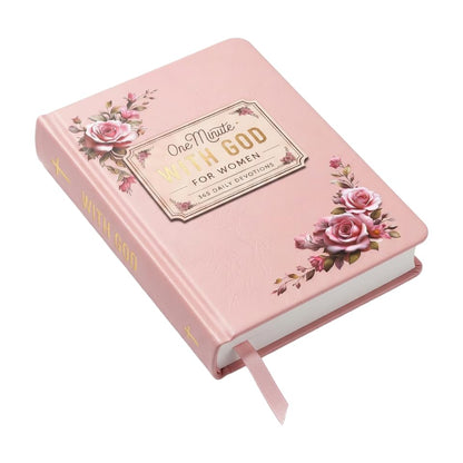 One Minute with God for Women: 2026 Daily Devotional & Prayer Journal - 365 Days Scripture, Reflection & Gratitude with Bible Verses - Christian Gifts for Women, Pink Hardcover