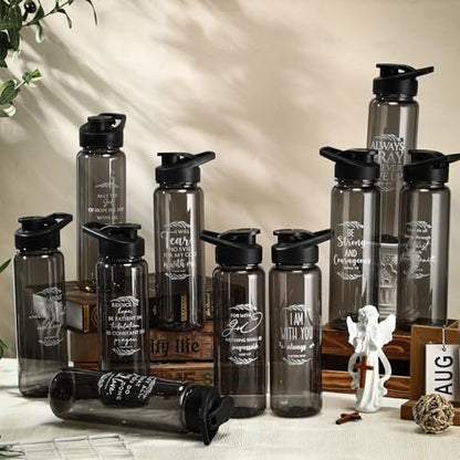 Skylety 10 Pcs Church Gifts Bulk Water Bottle Religious Inspirational Bible Verse Plastic Leak Proof 24 oz Bottles for Church Sunday School Teacher(Bible) - style: Bible