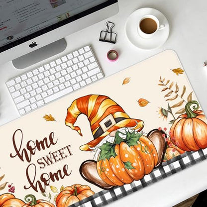 Britimes Large Mouse Pad, Mouse Pad, 31.5 x 15.7 Inch, Fall Gnome Pumpkin - color: Fall Gnome Pumpkin