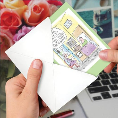 NobleWorks Funny Get Well Soon Cartoon Greeting Card w/Envelope C3299GWG - style: Insurance Card