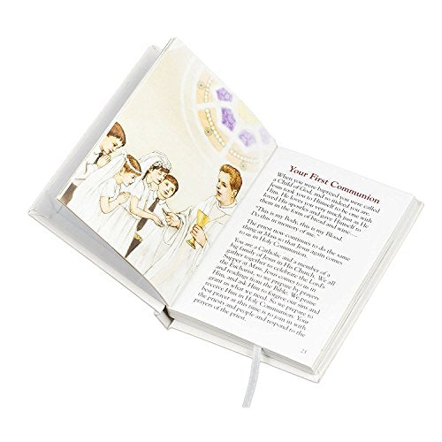 First Holy Communion Book, Lapel Pin, Rosary and Keepsake Box Set for a Girl In Christ