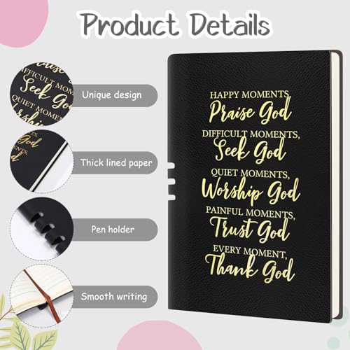Shinylin 7 Pcs Christian Gift Set for Women Biblical Gifts Women Inspirational Presents Xmas Party Suit - color: Black