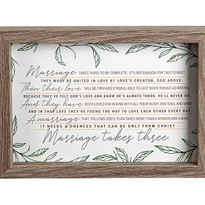 Dicksons Marriage Takes Three Green Foliage Double 6.5 x 19 MDF Wall or Tabletop Picture Photo Frame