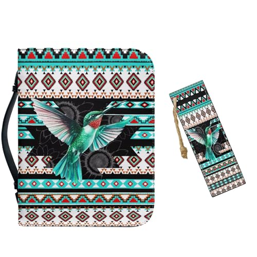 Leather Bible Cover Large Bible Case for Women Bible Bags with Bookmark Set,Aztec Boho Bird,X-Large - color: Aztec Boho Bird, size: X-Large