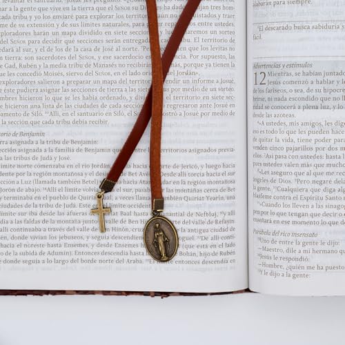BLBMH Leather Bible Bookmark Catholic Cross Gifts Christian Book Mark -LB6 - color: Alb6