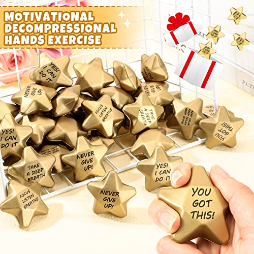 DEEKIN 72 Pcs Star Foam Relief Toys for Teens, Adults, Motivational Style - style: Motivational Style