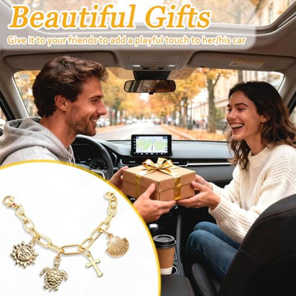 Cross Steering Wheel Charm Cherry Strawberry Ace Card Car Jewelry Interior - color: Cherry Strawberry