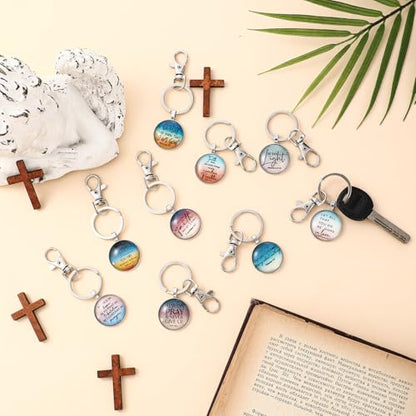 Fumete Christian Keychain Bulk for Wowen Men - style: Gradient Colors