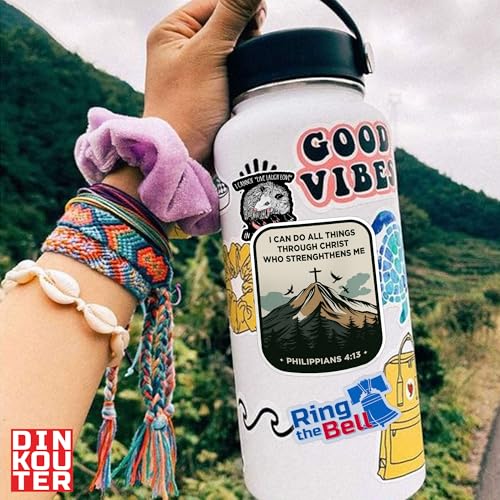 (3Pcs) I Can Do All Things Through Christ Who Strengthens Me Christian Faith Sticker Philippians 4 13 Waterproof Die-Cut Vinyl Sticker for Kindle Laptop Water Bottle Funny Decal Gifts 2 Inches - size: 2x2"