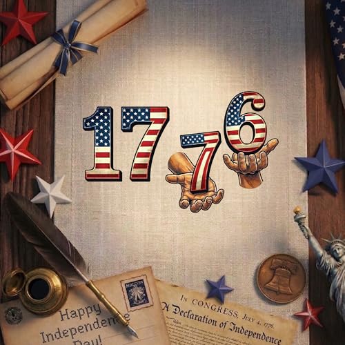 USA 250th Anniversary Patriotic Car Decal - color: Sticker 1776 Year