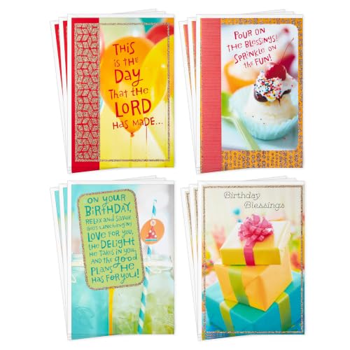 Hallmark DaySpring Religious Birthday Cards, 12-Pack (Christian Blessings) - style: Birthday