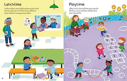 First Sticker Book Starting Kindergarten: A Delightful Interactive Kids Activity Book for Back to School Readiness