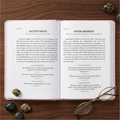 One Minute with God for Women: 2026 Daily Devotional & Prayer Journal - 365 Days Scripture, Reflection & Gratitude with Bible Verses - Christian Gifts for Women, Pink Hardcover