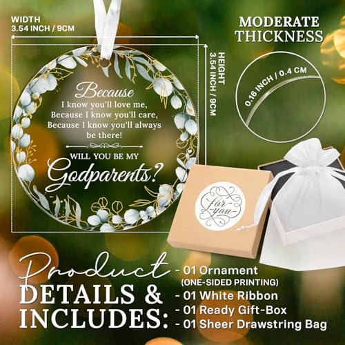 HEXMOZ Godparents Proposal Gift - Godparent Gifts for Baptism - color: Godparents