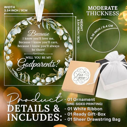 HEXMOZ Godparents Proposal Gift - Godparent Gifts for Baptism - color: Godparents