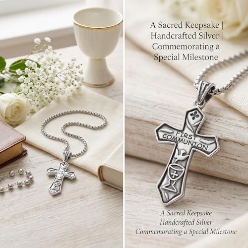 Confirmation Gifts Sterling Silver Confirmed in Christ Religious Catholic Jewerly - color: E