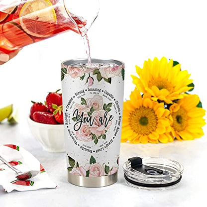 Christian Gifts For Women - Birthday Gift For Mom Friends Women Her Wife Coworkers Cups - Inspirational Religious Jesus Stainless Steel Tumblers 20oz - color: You Are