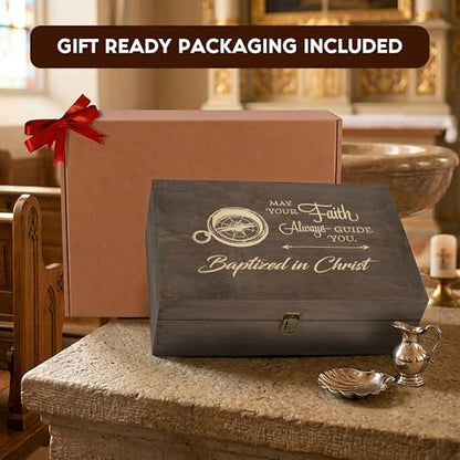 Baptism Memory Box, Engraved Christening & First Communion Gift, XL Size - size: X-Large, style: Baptism
