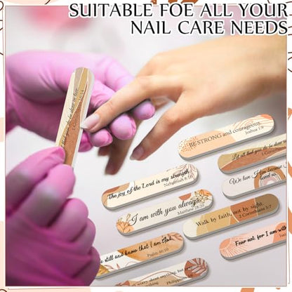 50 Pack Christian Nail Files Gifts Christian Boho Mini Emery Boards - style: Boho Bible