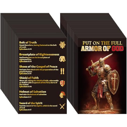Armor of God Gospel Tracts, Christian Bible Verse Cards for Evangelism - color: Armor of God