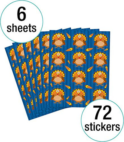Carson Dellosa Thanksgiving Turkeys Stickers - style: Turkeys