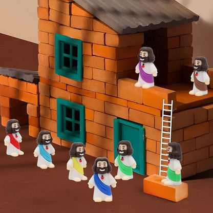 Owurha 100 Pcs Baby Jesus Figures Mini Jesus Figurines in Bulk Original Design Tiny Miniature Jesus Figures for Hide and Seek, Religious Party Favors, Sunday School, Baptism Gift, Easter Egg Stuffers