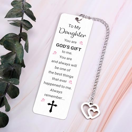 Daughter Gifts from Mom Dad, Inspirational Bookmarks for Girls Book Lovers