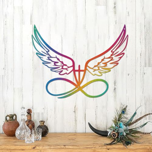 DUOOLN Angel Wings Metal Wall Decor Art, Abstract Butterfly Sculpture-Red - color: Red - Angel's Wings