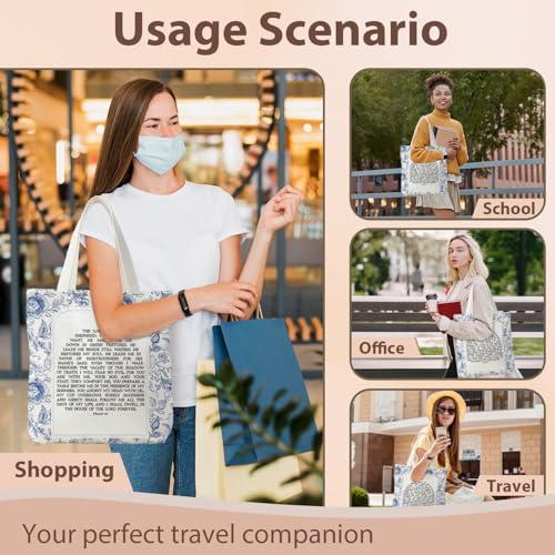 kunlisa Christian Tote Bag for Women, Christian Gifts for Women Faith Canvas Tote Bag - color: You Make This Classroom Brighter
