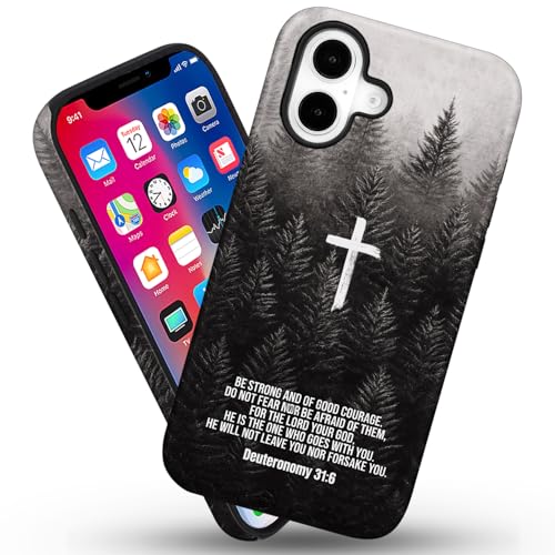 Magnetic for iPhone 16 Plus Case Christian Cross Phone Case, Bible - color: Deuteronomy Christian, size: iPhone 16 Plus