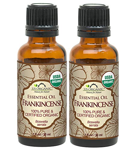 US Organic 100% Pure Frankincense Essential Oil, USDA Certified Organic, Steam Distilled, Boswellia serrata, Origin_India, Use Topically or in Diffuser (30 ml, Value 2Pack) - size: 1 Fl Oz (Pack of 2)