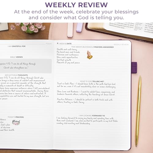 Clever Fox Prayer Journal with Prompts, Bible, Women, Teen, B5 Purple - color: Purple, size: Smaller than A4 (7" x 10")
