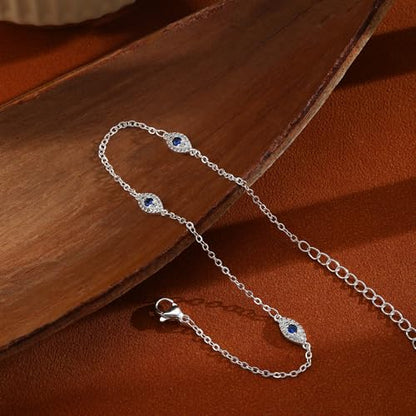 Ankle Bracelets for Women Waterproof Non Tarnish Anklet - style: Evil Eye-SL
