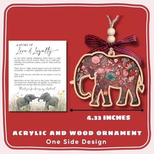 Elephant Ornament, Friendship Ornament - Elephant Gifts for Women, Friends - color: Elephant