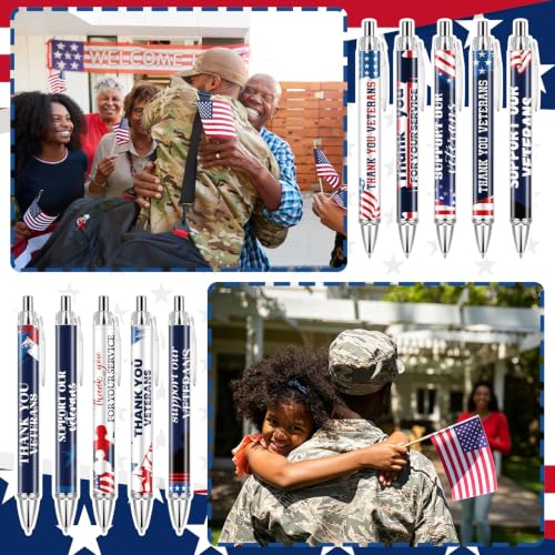30 Pcs Veteran Day Ballpoint Pens Patriotic Pens Veterans Gifts Bulk - style: Veteran
