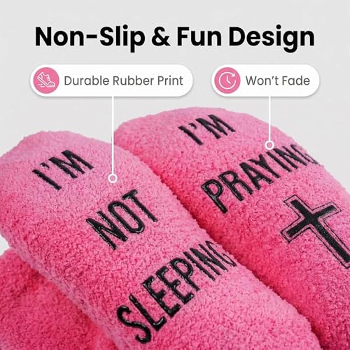Christian Gifts for Women - Religious Gift Novelty Jesus Socks, Catholic Inspirational Faith-Based Present - color: Rose Pink