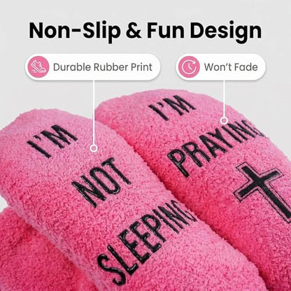 Christian Gifts for Women - Religious Gift Novelty Jesus Socks, Catholic Inspirational Faith-Based Present - color: Rose Pink