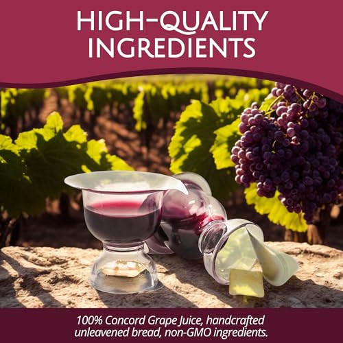 TrueVine Chalice Prefilled Communion Cups & Wafer Set (200 Count) - size: 0.5 Ounces