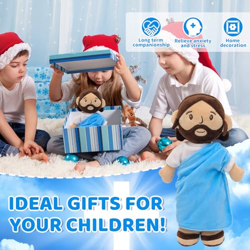 Yelakey Jesus Plush Doll, 11.8" Stuffed Plushie Religious Toy for Kids - color: 11.8inch/Blue