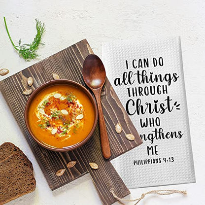 Christian Gifts for Women Men, 2Pcs Religious Kitchen Towels for Christians - color: Christian