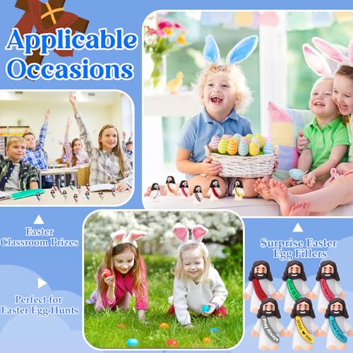 Bememo 100 Pcs Little Mini Jesus Figures Figurine in Bulk Jesus Love You