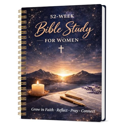 meDolove Bible Study Journal Spiral Christian Book for Women,5.4" × 8" - color: Black