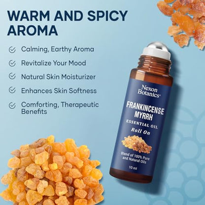 Frankincense & Myrrh Roll-On for Skin Care 10 ml - Aromatherapy & Wellness