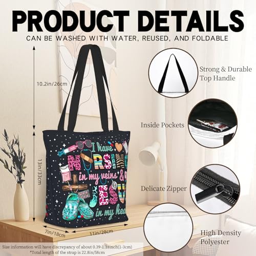 Bible Tote Bags For Women Religious Church Bag Christian Tote Bags Inspirational For Women Organizer Christian Gift - color: Nurses